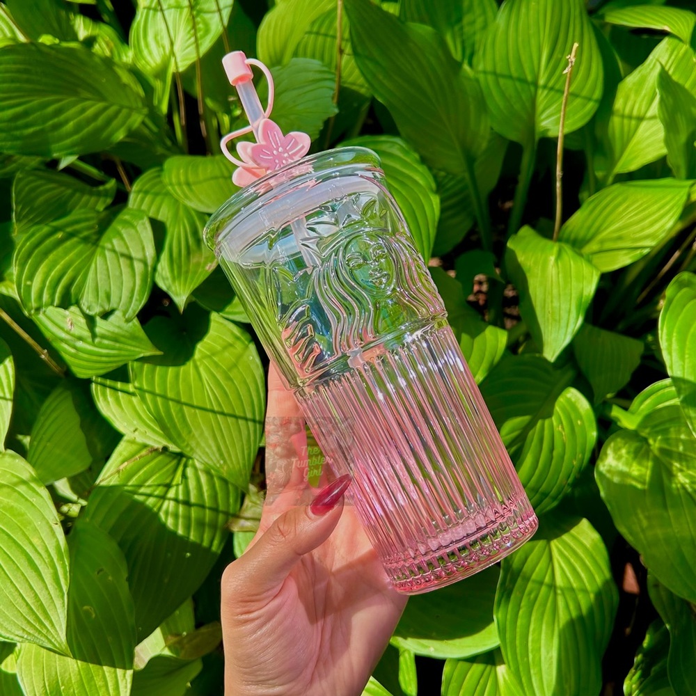 Starbucks Sakura Pink Gradient Glass Cold Cup 18oz (550ml) Overseas Exclusive - Picture 3 of 6